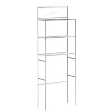 Zenna Home 2523NN Opbergruimte boven het toilet 23,25 x 64,7 Satijnnikkel