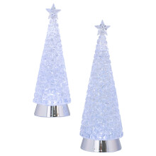 Christmas by Roman Inc. Confetti Lites-Kollektion, 30,535,6 cm (H), 2 Stck, ST-Wrfel, Wirbel, Konfetti, Lichtbaum, Laterne, Schneekugel, Urlaubsde