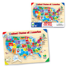 Learning Journey Lift & Learn Puzzle - USA Map Puzzle For Kids - Preschool Toys & Gifts til Boys & Girls Acess 3 and Up - United States Puzzle Fo