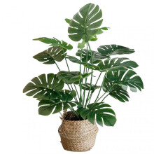 Artificial Monstera Plant Realistic Fake Plants with Pots for Home and Office Decoration