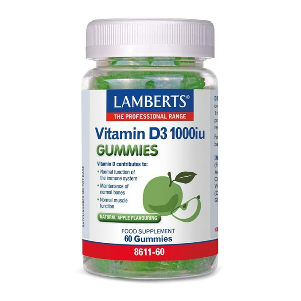 Lamberts Vitamin D3 Gummies 1000Iu 60 Gummies