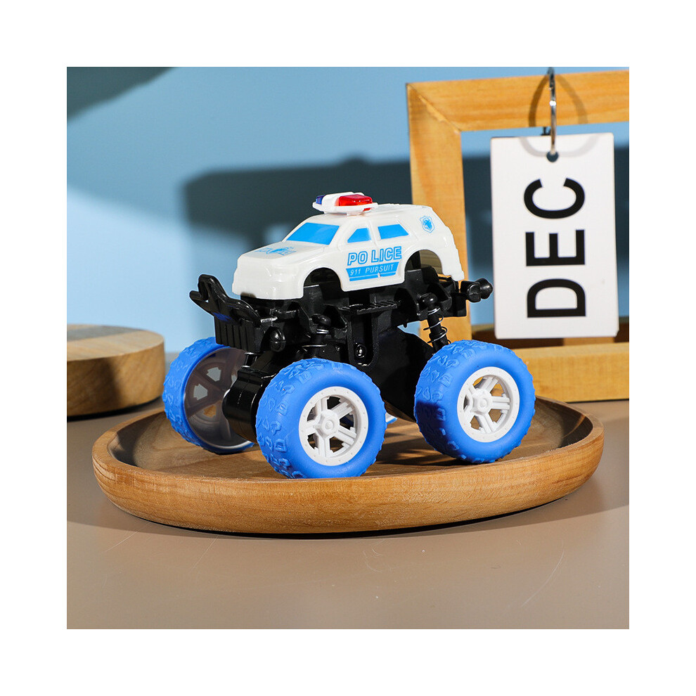 (Blue) Inertia Simulation Four Wheel Drive Off Road Police Car Toy Model Children-image-OPC-PHQ9Z29-NEW