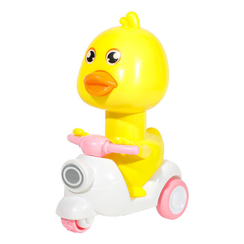 Duck Riding Toy (Pink) Yellow Cartoon Cute Duck Riding Bicycle Design Press Type ...