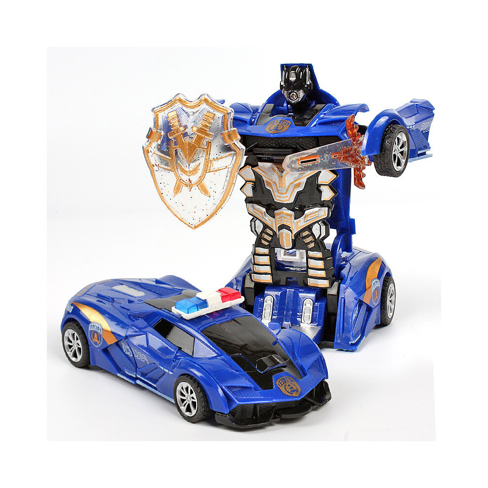 (Blue Police) Kid Race Toddler Car With Collision Deformation For Gift Skills Coordination And-image-OPC-PHQB26Y-NEW