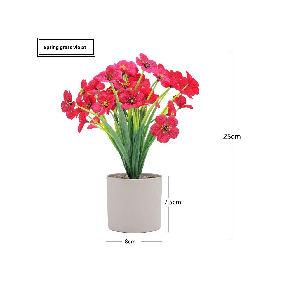 (Red) Simulated Matthiola Incana Artificial Artificial Flower Decoration Indoor Potted-image-OPC-PHQB2GR-NEW