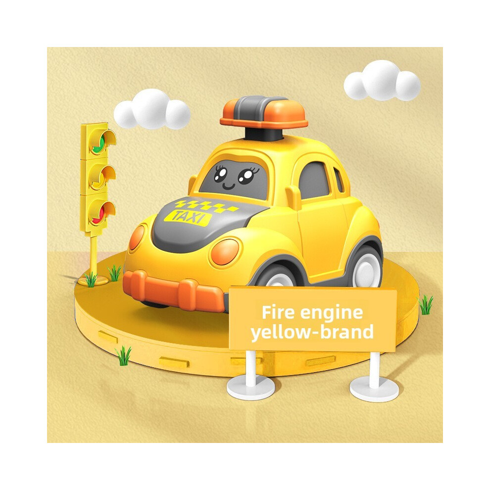 (Yellow) Cartoon Emoticon Kids Pressing Police Car Fire Truck Parentchild For Interaction-image-OPC-PHQB5TK-NEW