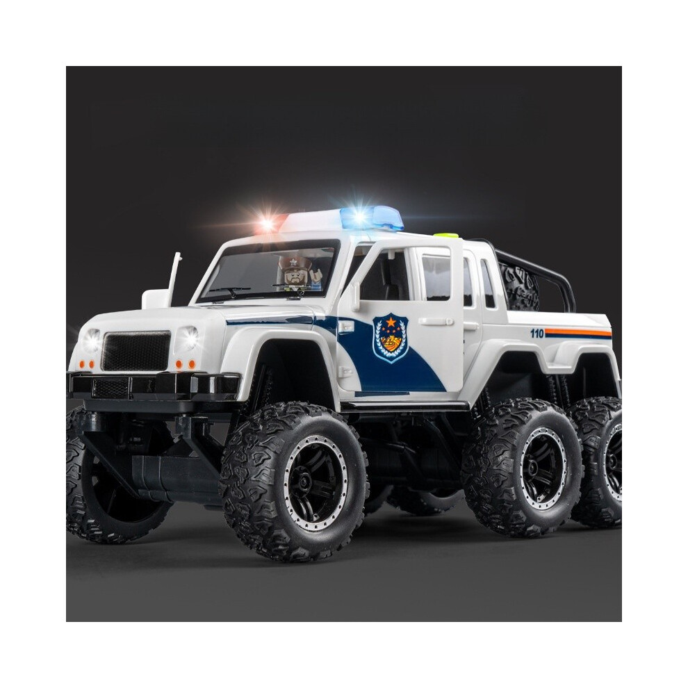 (Police Car) Offroad Police Large Toy Car For Kids With Flashing Lights And Play Interactive