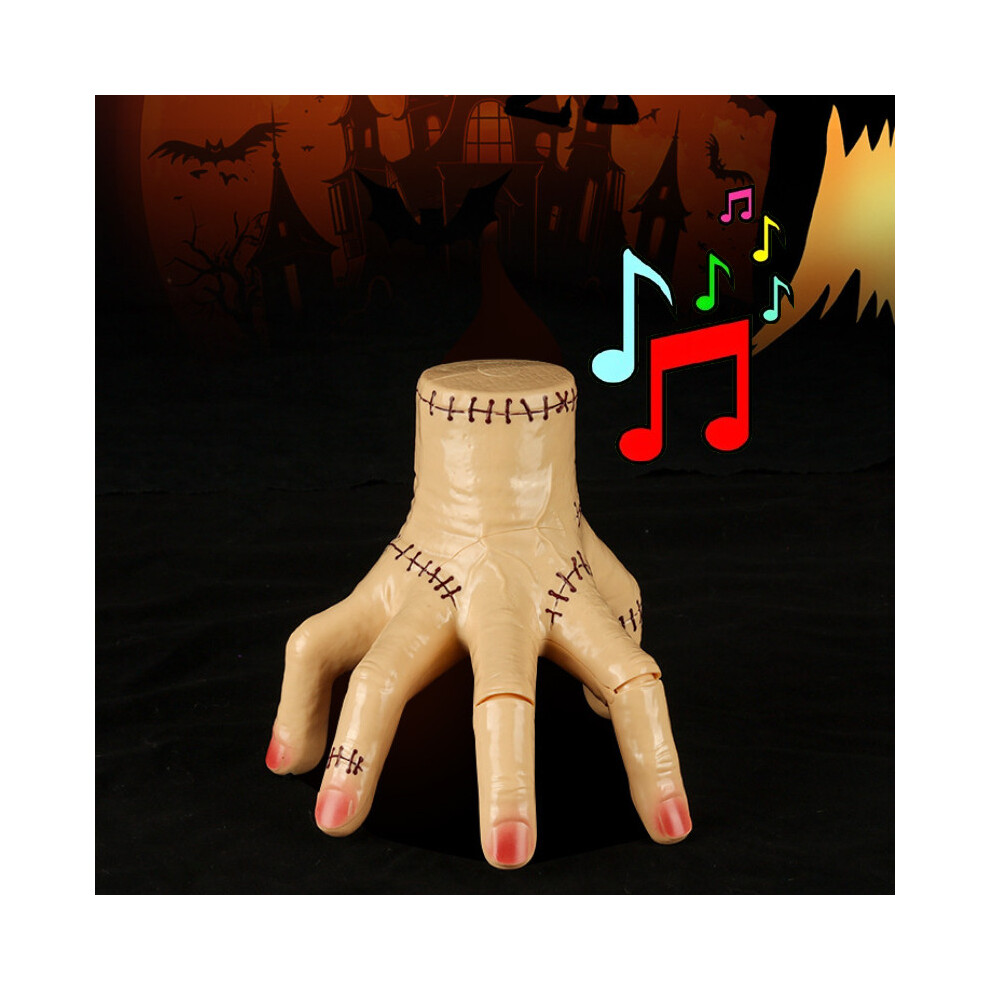 Thing Wednesday Addams Broken Hand Music Toys Prank Halloween Props Gift Light