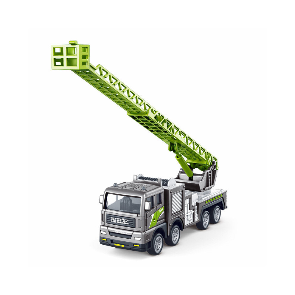 (Ladder Truck) Rescue Alloy Simulation Fire Truck Children Inertia Car Ladde Extensible Toy-image-OPC-PHQB8PZ-NEW