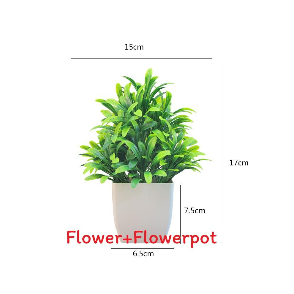 (Arhat Grass) Eucalyptus Magnolia Plastic Potted Plant Bonsai For Decoration Indoor Gift-image-OPC-PHQBB2Z-NEW