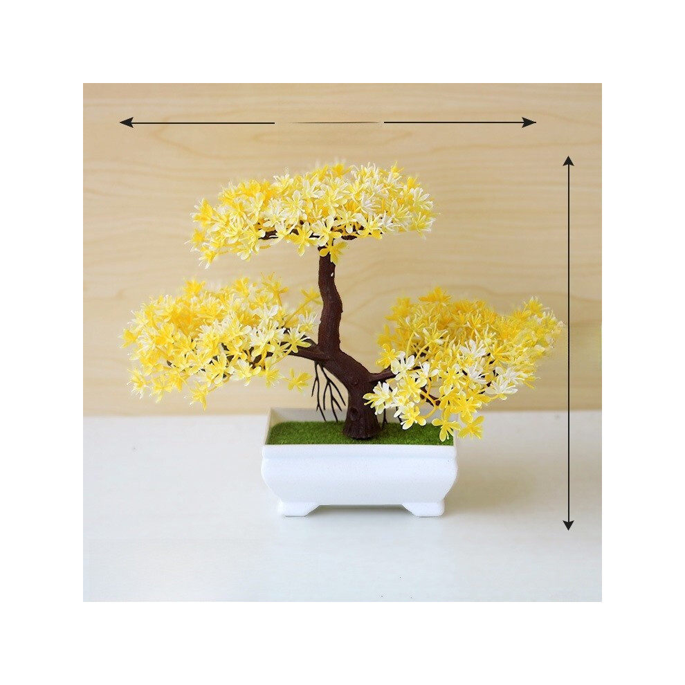 (Yellow) Artificial Pine The Greeting Guests Potted Plant Indoor Use For Desktop Decor-image-OPC-PHQBB7Z-NEW