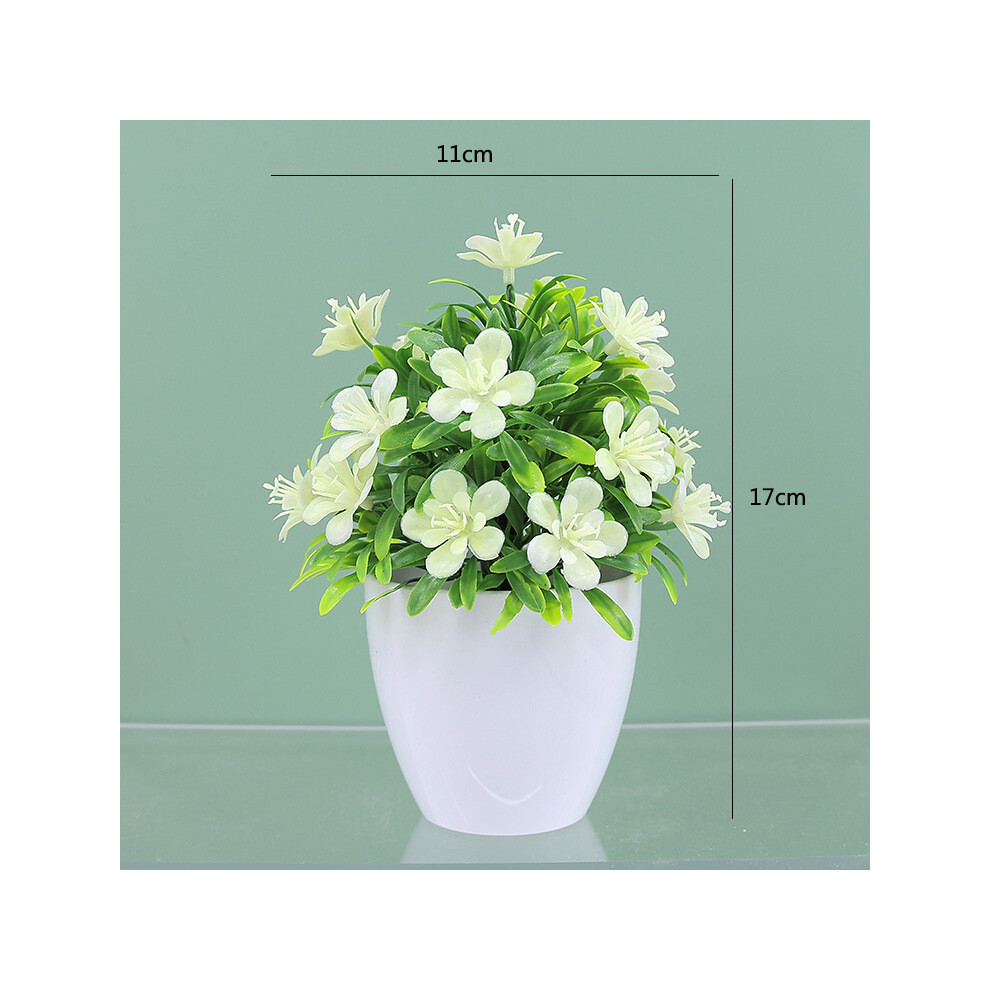 (White) Causonis Simulation Japonica Plastic Fake Flowers Green Plants Home For Decor-image-OPC-PHQBBCV-NEW