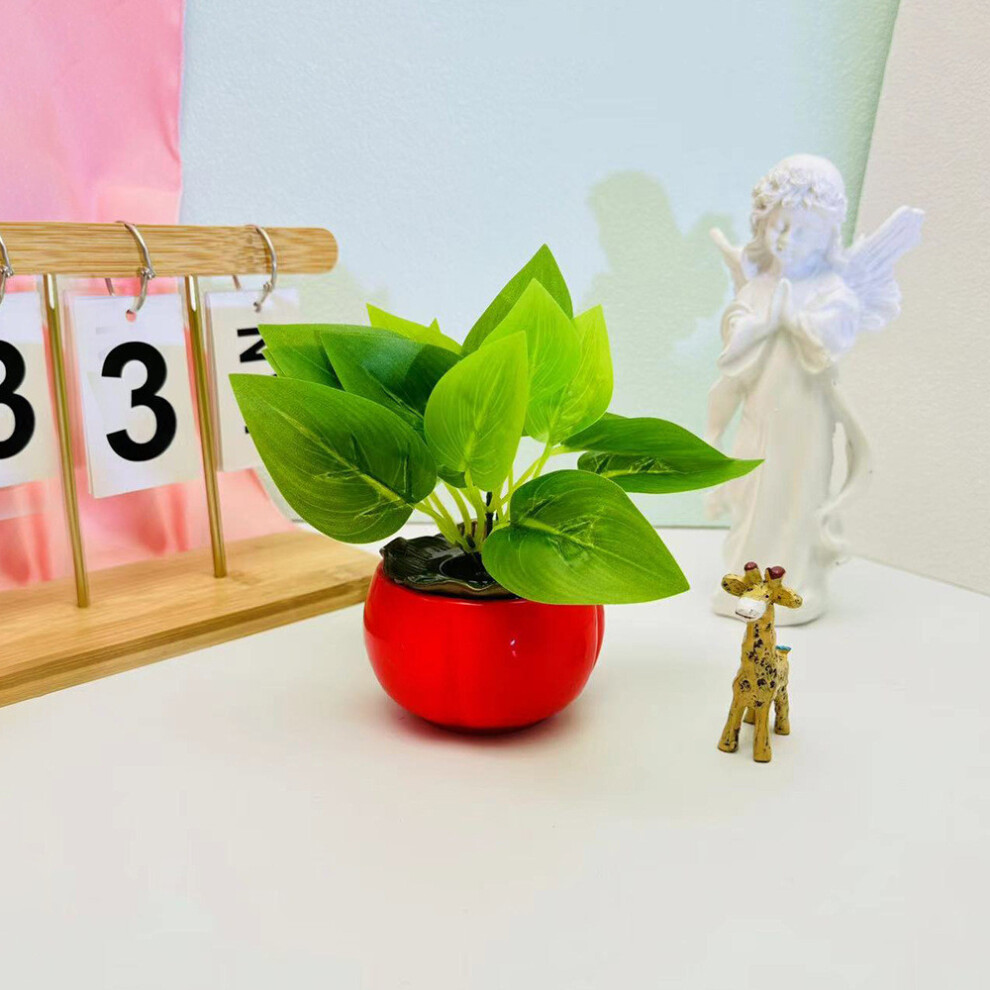 (Green Leaf) Aureum Persimmon Epipremnum Flowerpot Simulation Green Plant Plant Potted-image-OPC-PHQBDC2-NEW