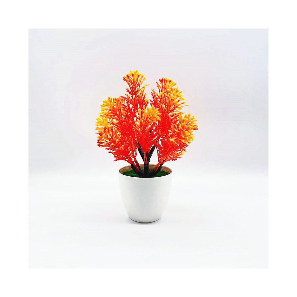 (Sunset Red) Aglaia Lour Odorata Fake Potted Plant Bonsai Living Room And Decoration Event-image-OPC-PHQBDKT-NEW