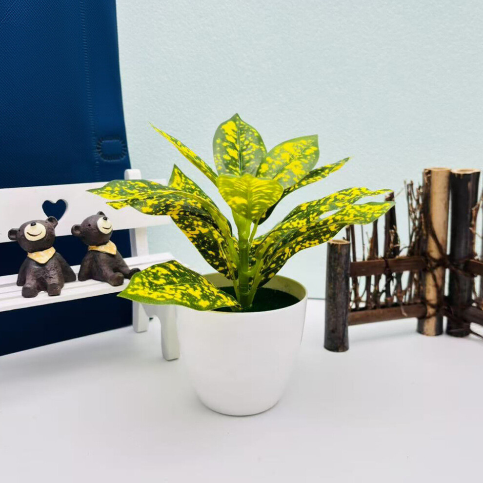 (StyleD) Aureum Fittonia Epipremnum Albivenis Faux Plant Pot For Home Decor Table Accents-image-OPC-PHQBDS5-NEW