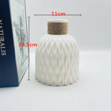 (White Pineapple Vase) Decorative Design Pineapple Vase Plastic Flower Pot Table Ornaments Home And