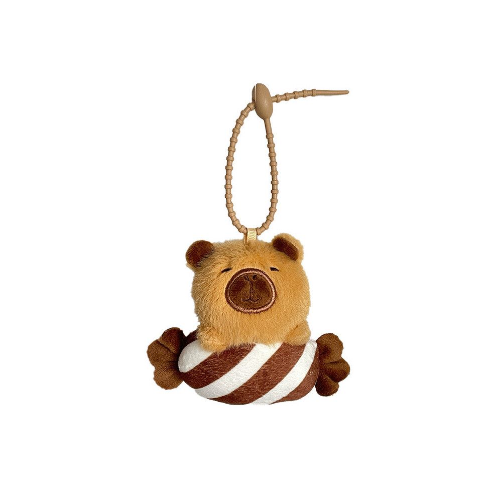 (BrownCapybara) Candy Soft Animal Cartoon Plush Toy Rabbit Keychain Decoration Backpack Pendant-image-OPC-PHQBJ96-NEW