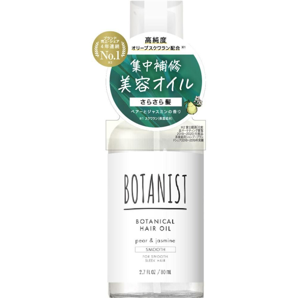 I-ne Botanist Botanical Hair Oil Smooth 80ml Uprino Out-bath Treatments Apply An Appropriate Amount To Towel-dried Or Dry Hair, Spread Well With The P