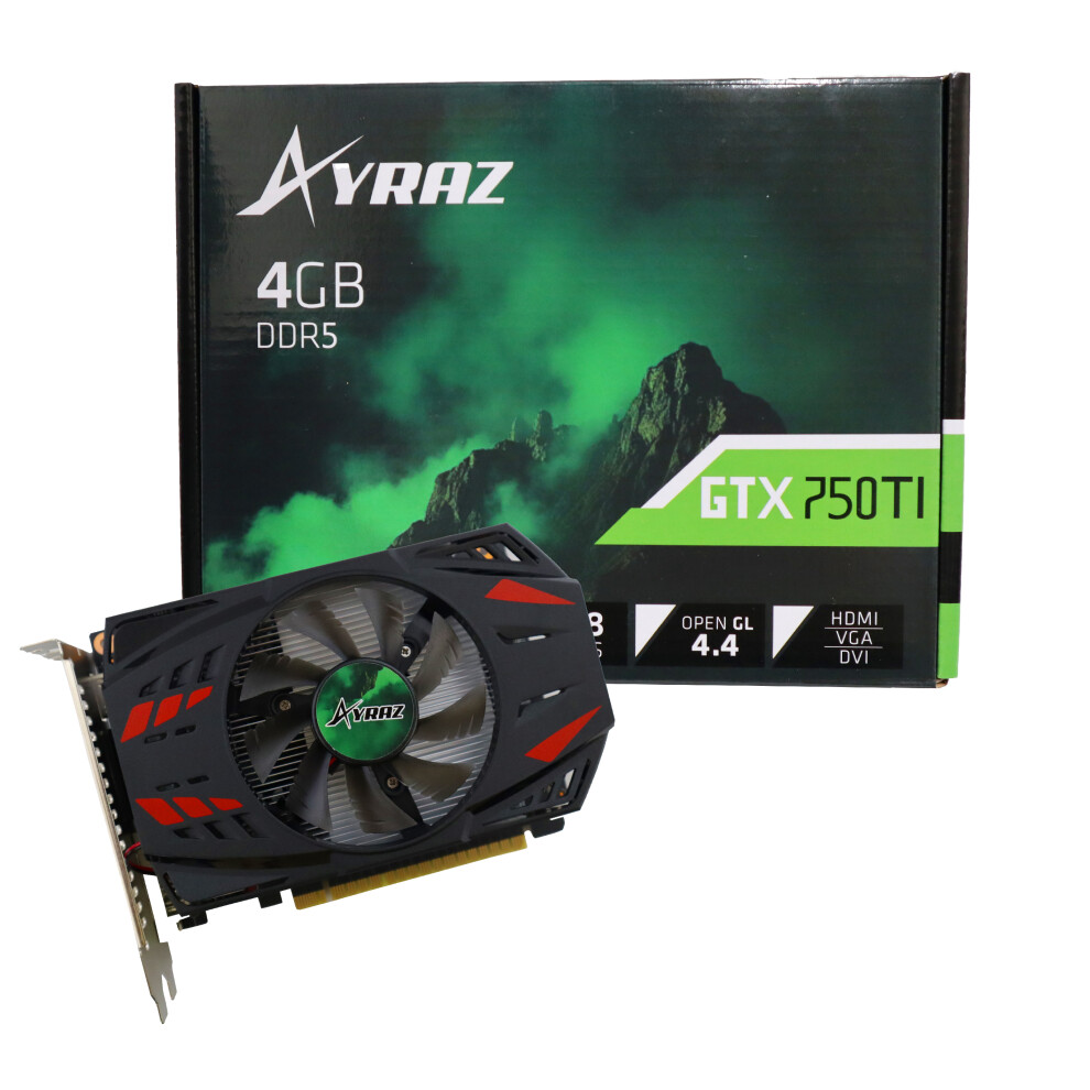 Ayraz Nvidia Geforce Gtx 750 Ti 4Gb Ddr5 Full Atx Graphics Card Vga, Dvi-D, Hdmi 5065023769025