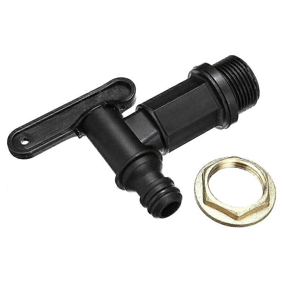 (As show, One size) Tank tap 1000l (Copper)Plastic, IBC water storage box adapter, Watering hose tap adapter, for rainwater collector, fuel tank