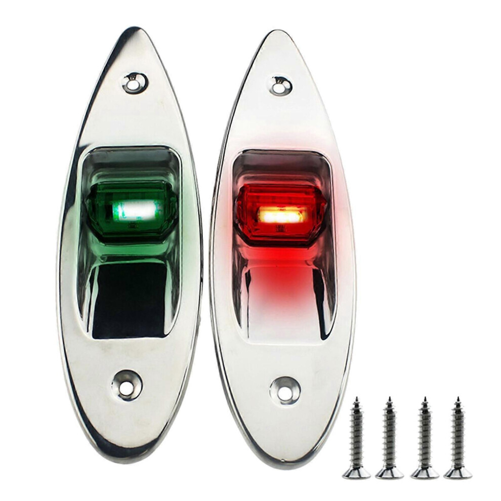 (As Show, One Size) Led Marine Vessels Boats Pontoons Navigation Lights Universal Boat Signal Lamps For Enhanced Safety And Visibility 2Pcs 7683012669408