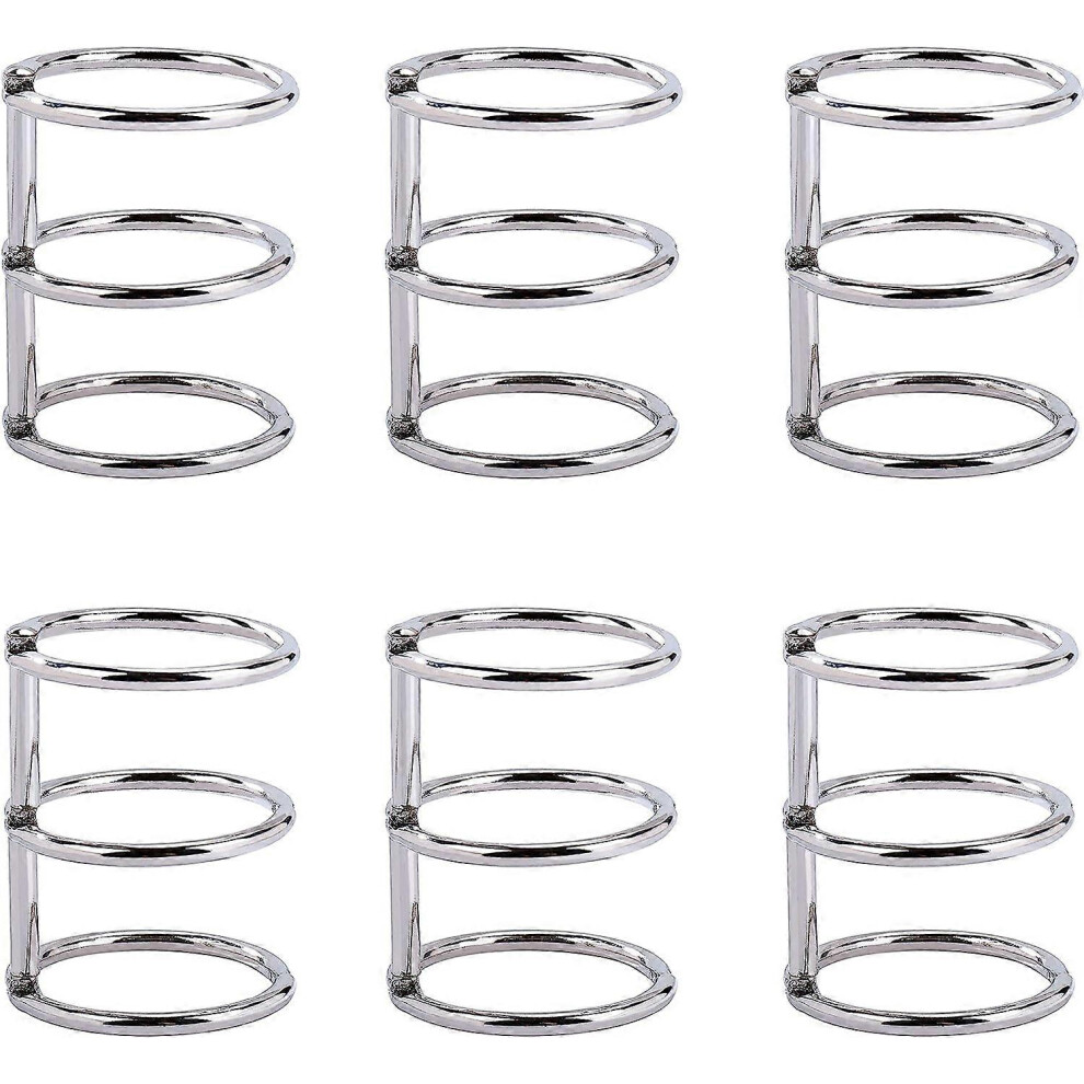 (As show, One size) Book Rings 3-Ring Rings Metal Sheet Binders 25mm Metal Ring Binder for Study Card Photo Album Scrapbook Sheets 6 Pieces Silver