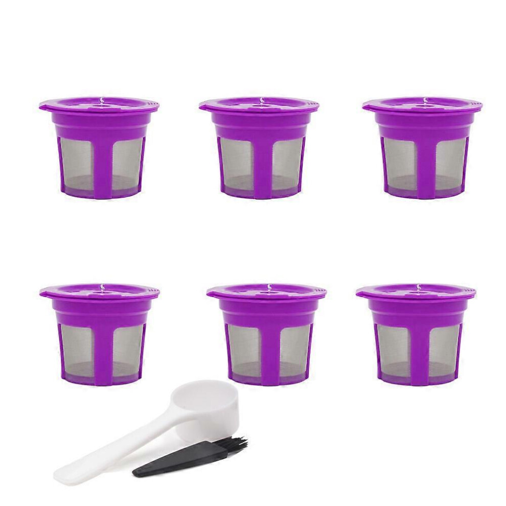 (As show, One size) Refillable Reusable Coffee Filter, Compatible with Keurig 2.0 K200, K300, K400, K500, K600 Series Coffee Makers (6 Packs)