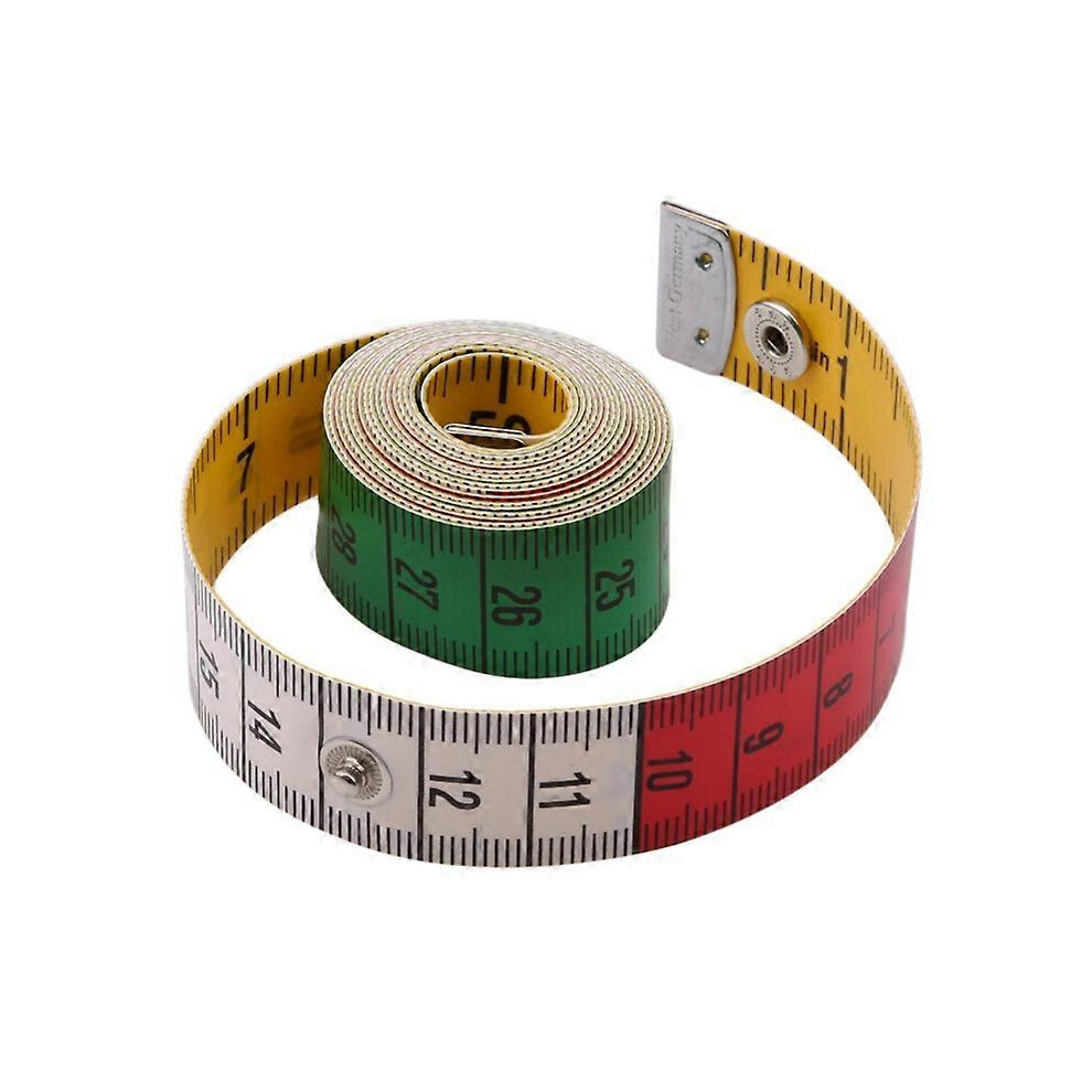 (As show, One size) 2pcs 150cm 60 Inch Soft Body Measuring Tape Tape Measures for Tailor Sewing Seamstress Fabric Ruler,Color