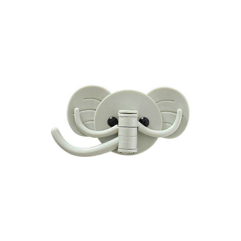 (As show, One size) Blue 3 Pieces Elephant Hook Bathroom Strong Adhesive Sticker