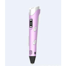 (As show, One size) Rose Smart 3D Pen with LED Display, with USB Charging, 30 Color Pla Filament Refills
