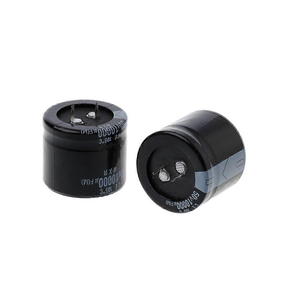 (As Show, One Size) 2 Pcs 10000Uf 50V Capacitance Snap-In Aluminum Electrolytic Radial Capacitor Black 7683012691775