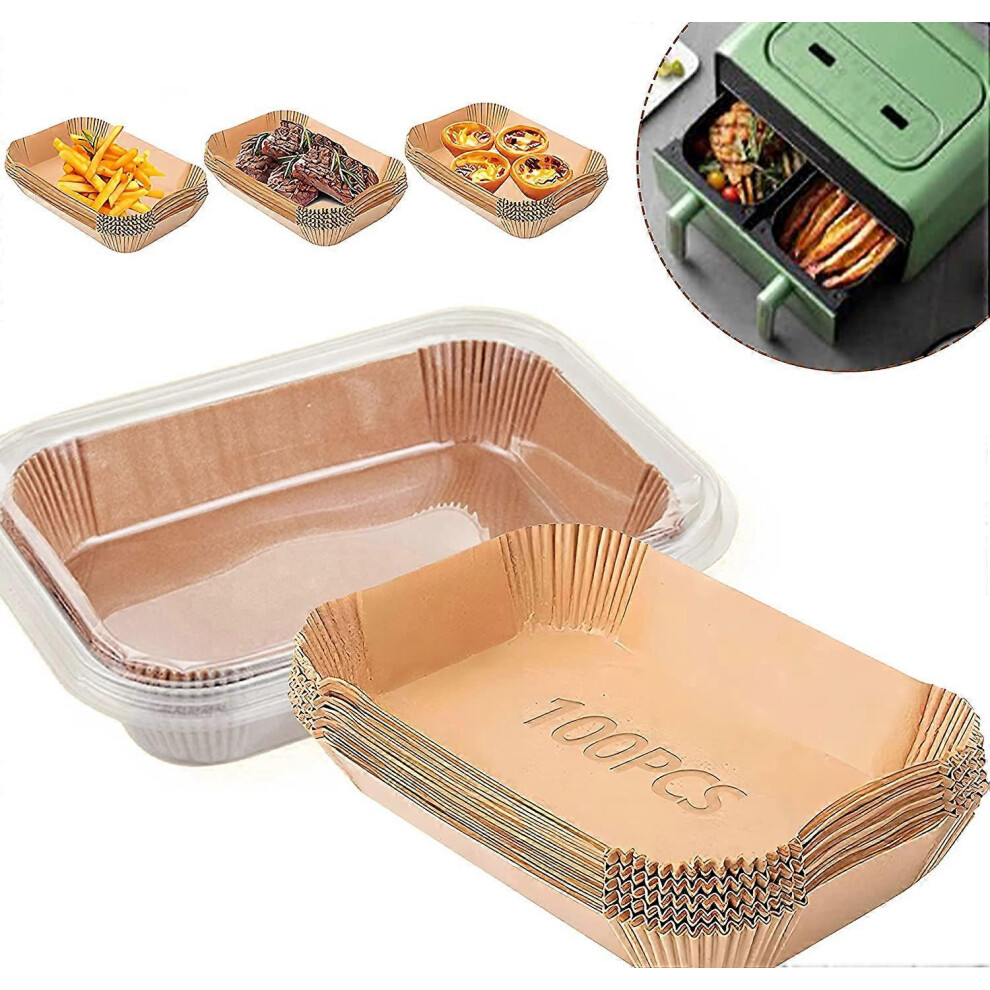 (As show, One size) Air Fryer Baking Paper, 100 Pieces Parchment Paper, 22 x 4.5cm Ninja Air Fryer Baking Paper, Dual Zone Air Fryer Accessory, Air Fr