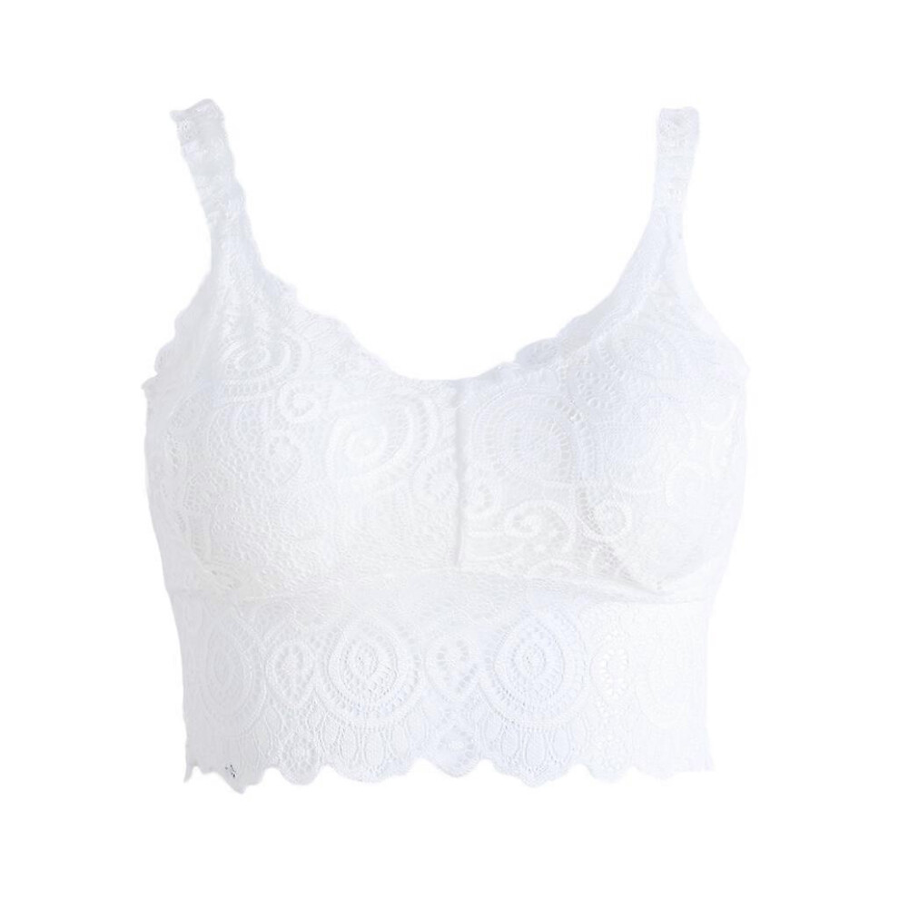(As Show, One Size) Women Sling Lace Camisole Vest Backless V-Neck Slim Sexy For Tank Tops White 7683012691805