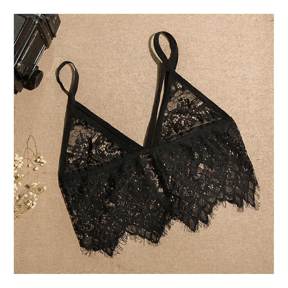 (As Show, One Size) Sexy Women Summer Tops Spaghetti Strap Ladies Camisole Lace Bralette Clubwear M 7683012695377