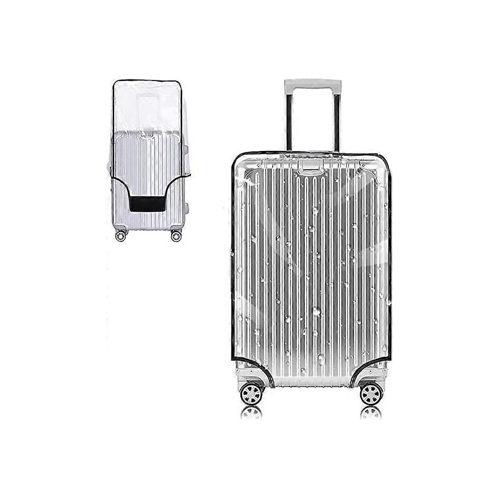 (As show, One size) Housse de Valise en PVC Transparent, 20 Pouces Protecteurs de Couverture de Valise Impermables en PVC Transparent Housses de Protection de Bagages en