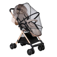 (As show, One size) 1PCS (Black) Universal Stroller Mosquito Net with Zipper,Breathable Anti-Insect Protection for Pram,Crib and Bassinet