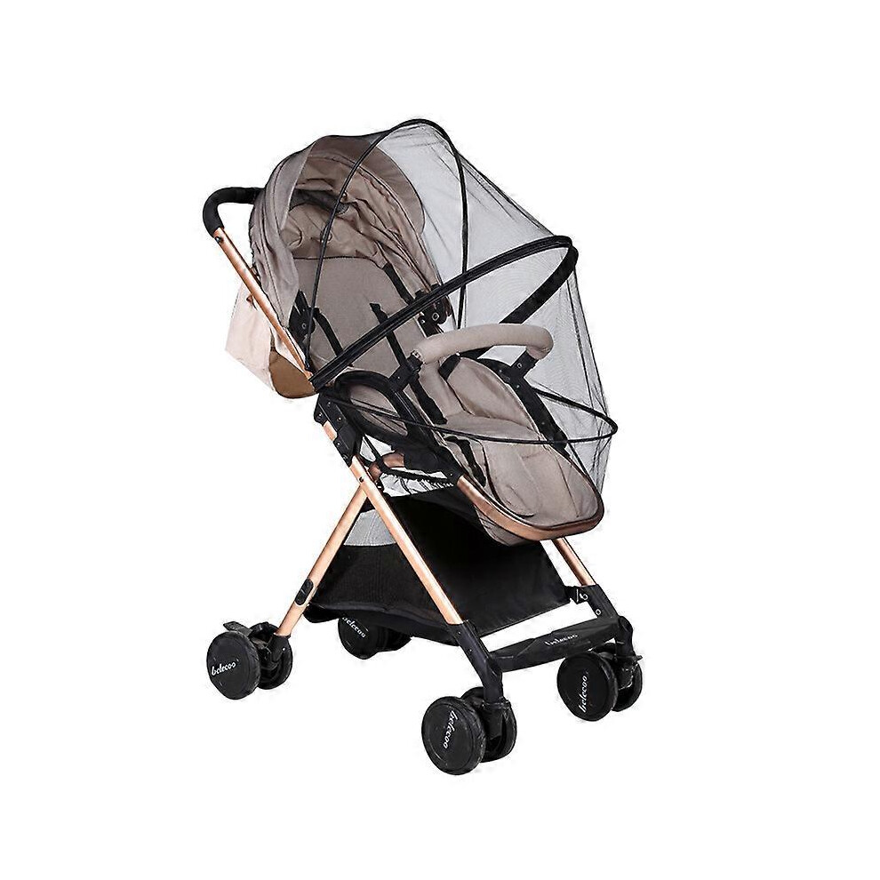 (As Show, One Size) 1Pcs (Black) Universal Stroller Mosquito Net With Zipper,Breathable Anti-Insect Protection For Pram,Crib And Bassinet Black