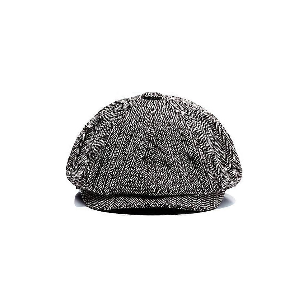 (As show, One size) Light ColorsFlat Beret Cap Male or Female Newsboy 8 Panel Leisure Hat