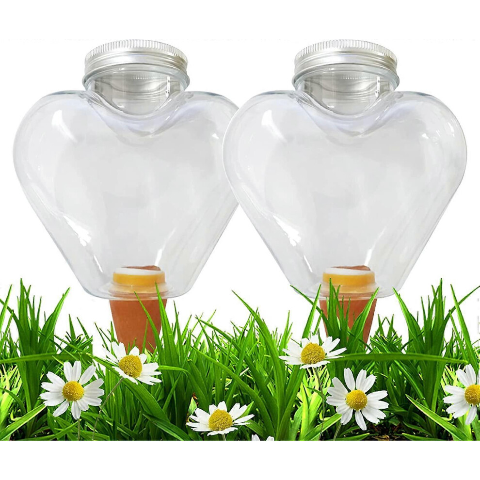 (As show, One size) 2 Pieces Cone Watering Bottle 500ML, Indoor Plant Clay Ball, Automatic Irrigation Systems for Planting Pot, Water Dispenser Plants