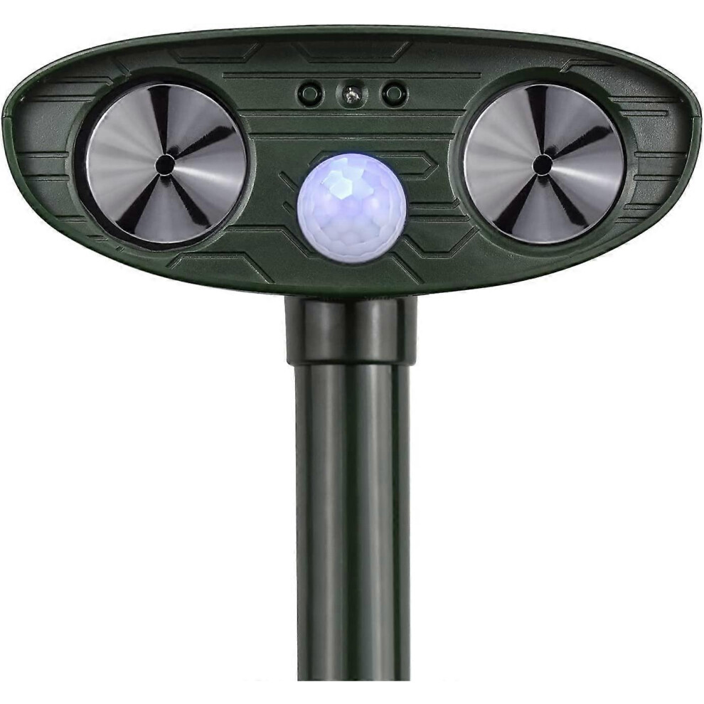 (As show, One size) Cat Repeller Outdoor Ultrasonic Repeller Solar Cat Repeller Pet Repeller with PIR Motion Sensor and LED for Cats Dogs Foxes Birds