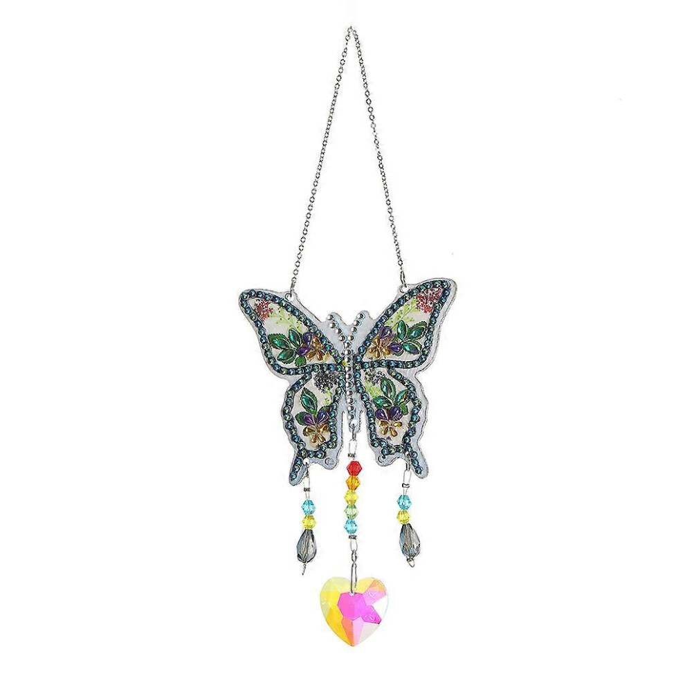 (Dz3016 Butterfly, One Size) Diy 5D Special Shaped Drill Painting Kits For Adult Life Of Tree Moon Wind Chime 7683012672224
