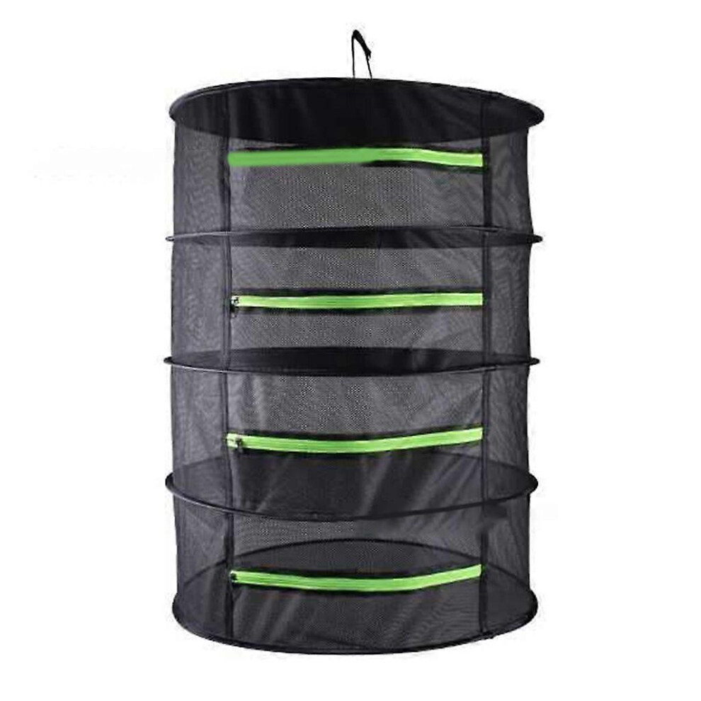 (As Show, One Size) 4 Layers Drying Net For Herbs Fish Hanging Basket Folding Dry Rack Herb Vegetable Dryer Bag Mesh Plants Organizer 4 7683012693830