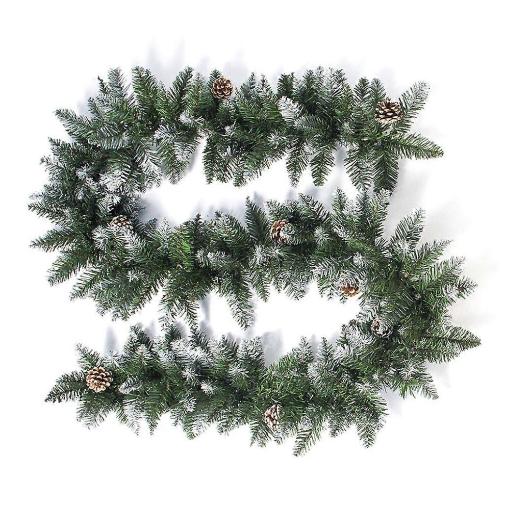 (As Show, One Size) Christmas Wreath Garland Artificial Pine Cones Xmas Tree Rattan Hanging Ornament 2.7 Meters 7683012692802