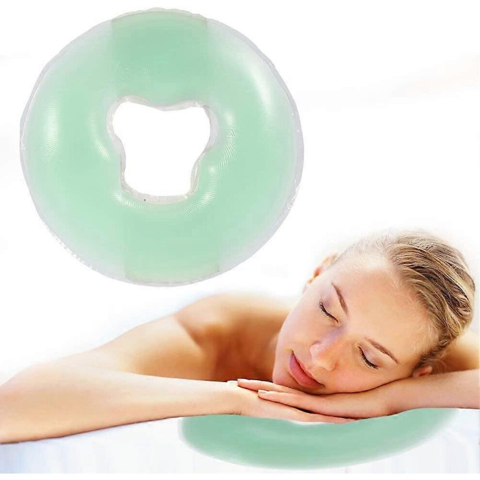 (As show, One size) Face Massage Pillow, Reusable Silicone Massage Cushion for Facial Massage and Body Relaxation (Light Green)