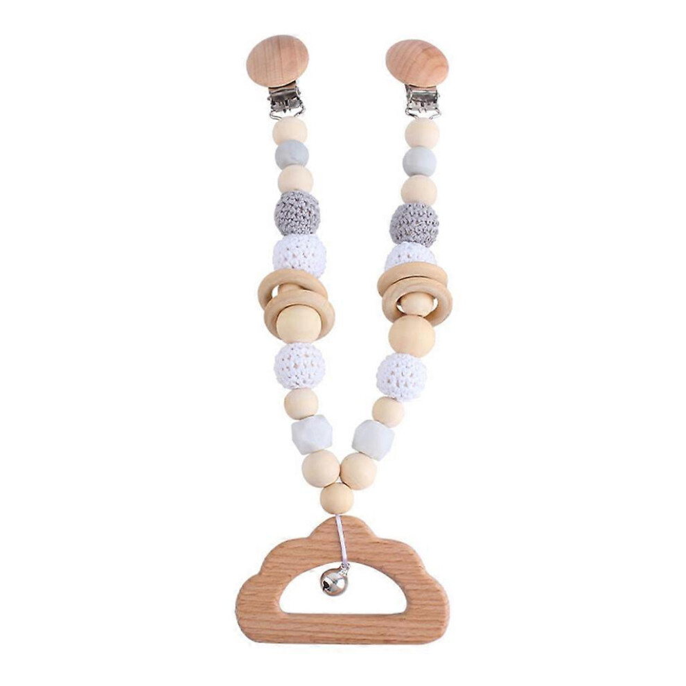 (Whale, One Size) Baby Pram Clip Stroller Hanging Toy Pacifier Chain Clip Stroller Mobile Rattle Bed Bell Wooden Nursing Teething Molar 7683012694097