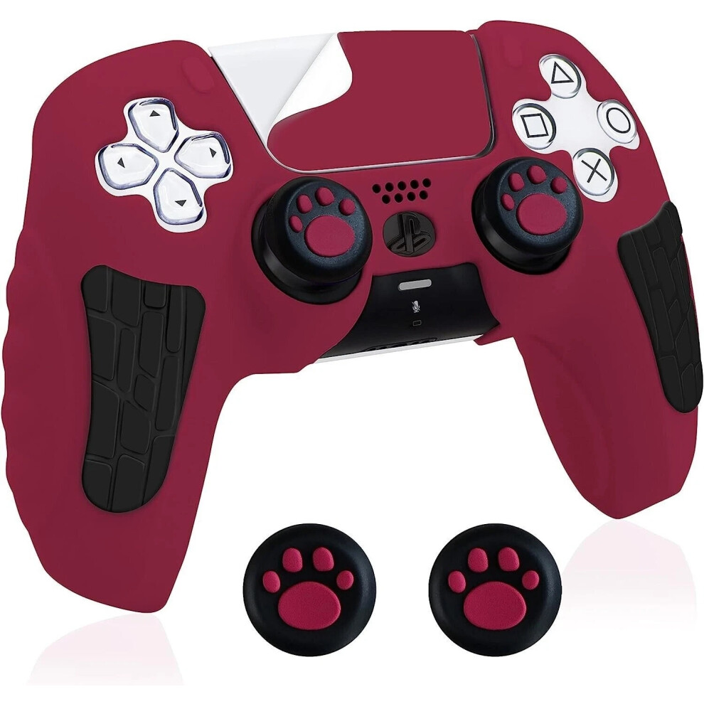 Ps5 Controller Silicone Cover + 2 Cat Paw Grips Protective Skin Case Thumb Grips Hot 6963793806447