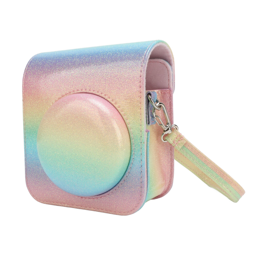 Instant Camera Case Rainproof Scratch Proof Pu Leather Camera Protective Bag With Shoulder Strap For Mini 12 Rainbow 5021313694989