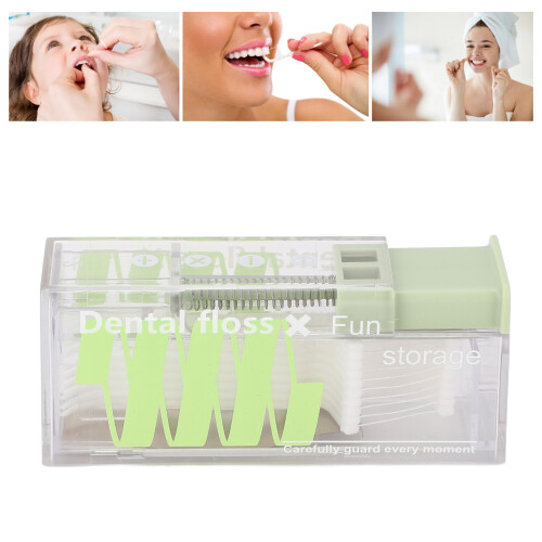 AutoPop-Spender Mini 10 Zahnseide-Sticks Matcha-Grün 2
