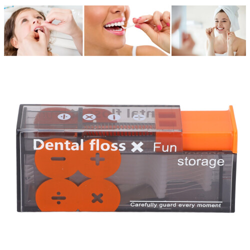 Auto Popping 10 Zahnseide-Sticks Klein Schwarz/Orange 2