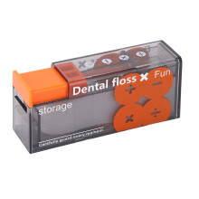 Auto Popping 10 Zahnseide-Sticks Klein Schwarz/Orange